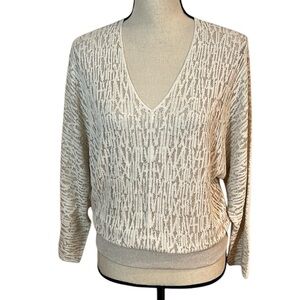 AKRIS Textured Linen-Blend Sweater Sz-6